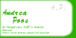 andrea poos business card